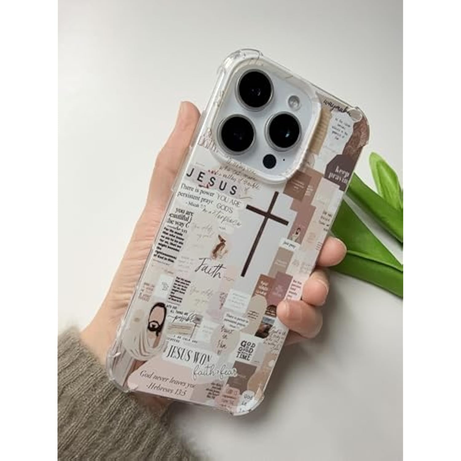 Christian Aesthetic Case Compatible With Iphone 16 Pro Max, Jesus Cross Case For Iphone 16 Pro Max, Cool Tpu Shockproof Case Cover