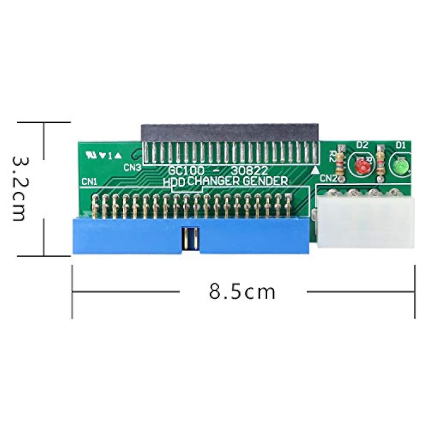 Ide 2.5 To 3.5 Adapter,Leihong 44 Pin 2.5-Inch Ide Hard Disk Of Laptop To 40 P