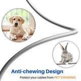 MFi Certified Metal Braided Charger Cable 6.6ft Stainless Steel Chew Proof Lightning Cord with Short-Circuit Resistant Coating, Fast Charging & Data