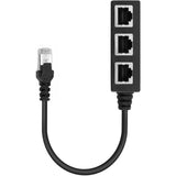 Rj45 Lan Ethernet Network Distributor Splitter 1 Male To 3 Female Socket Port