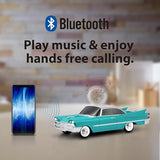 Bluetooth 1959 Retro Classic Car Speaker, Dual 2-inch Speakers, Hands-Free Link, Built-in Microphone, FM Radio, and LED Lights, Emerald - BT-1959-EMR