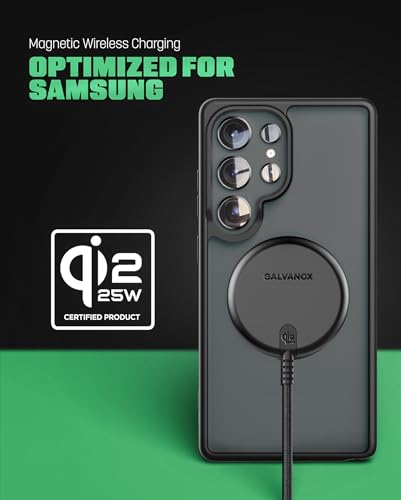 2-Pack Qi2.2 Certified 25W Magnetic Wireless Chargers for  with Fast-Charging Wall Adapters for Galaxy S26 Ultra, zFold, S25, Android Phones -