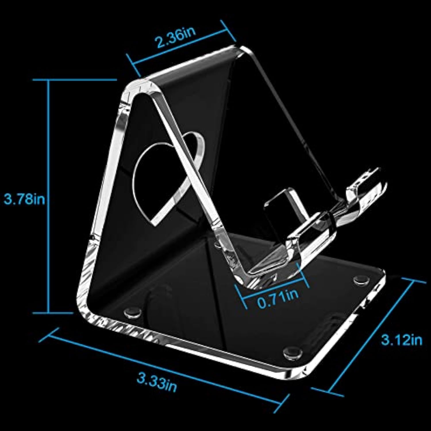 Acrylic Cell Phone Stand, Portable Phone Holder, Clear Phone Stand For Desk, Compatible With Phone16 15 14 13 Pro Max Mini 12 11 Se, Switch, Android Smartphone, Pad, Tablet, Desk Accessories