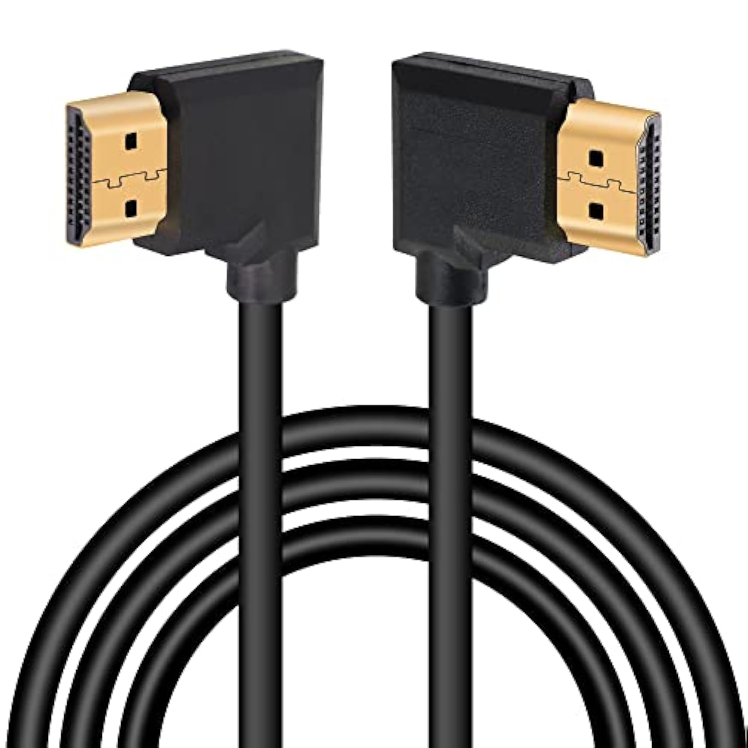4K Hdmi Cable 1.4,90 Degrees Angle Hdmi Male To Male Cable 4K@30Hz,Gold-Plated