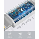 Usb C To Lightning Cable 6.6Ft 3Pack Original [Apple Mfi Certified] Iphone Fast Charger Charging Cord Cable For Iphone 14/13/13 Pro/12/12 Pro/12 Pro Max/11/Xs Max/Xr/X,Ipad,Airpods Pro And More