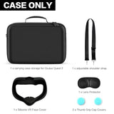 Carrying Case For Meta For Quest 3/ 3S, For Oculus Quest 2 Virtual Reality Headset/Touch Controllers/Elite Strap Vr2 Accessories With Silicone Face Cover, Lens Protector-Grey(No Device)
