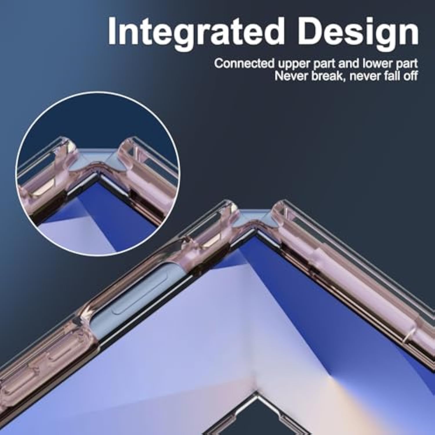 For Samsung Galaxy Z Flip 7 Case With Lanyard Wrist Strap,Clear Anti Yellowing Phone Cover, Ultra-Thin Slim Fit Hard Pc Transparent Protective Case For Samsung Z Flip7,Rose Gold