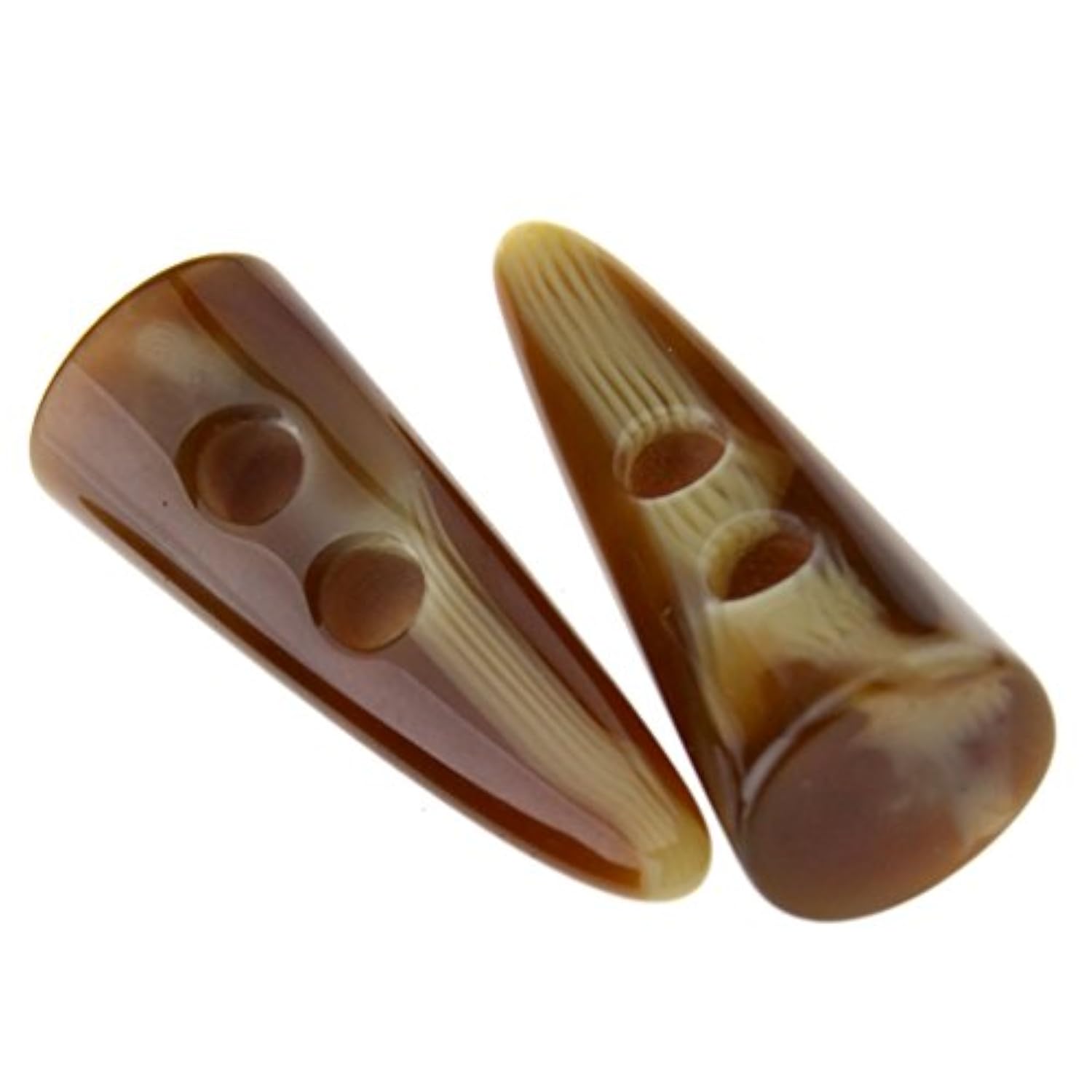 10Pcs Large Horn Imitation Tooth Toggle Buttons Compatible With Coat J