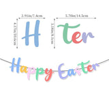 Easter Party Decorations, Happy Easter Banner Set Egg Bunny Hanging Swirl Cake Toppers Easter Party Supplies