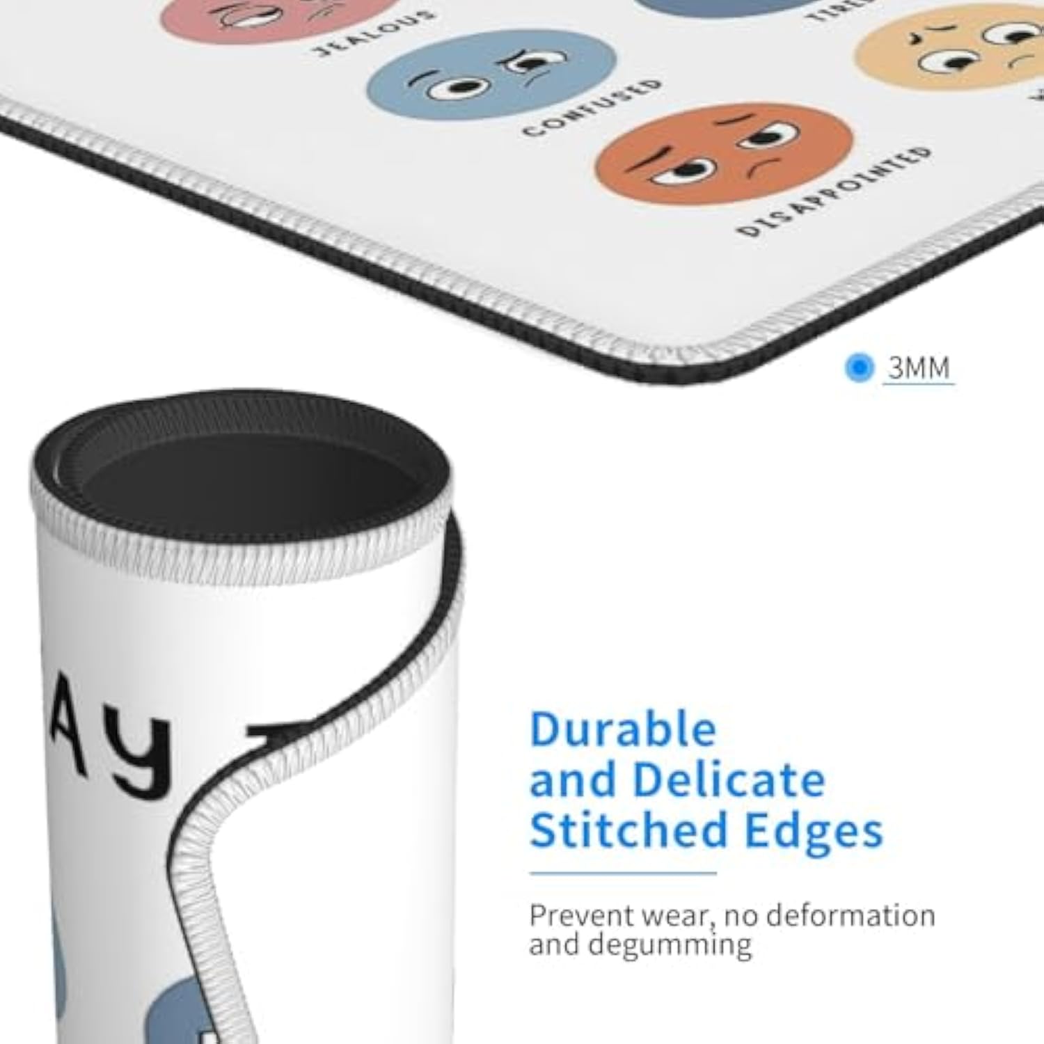 It Is Okay To Feel Mouse Pad Feelings Emotions Mental Health Non-Slip Gaming Rubber Base Mousepad For Computer Laptop Home Desk Decor Therapy Office Psychology Therapist Gift 10X12 Inch