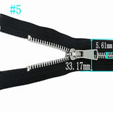 6Pcs #5 Metal Teeth Zippers,Close End Zipper,8 Inch(20.32Cm)Silver Tee