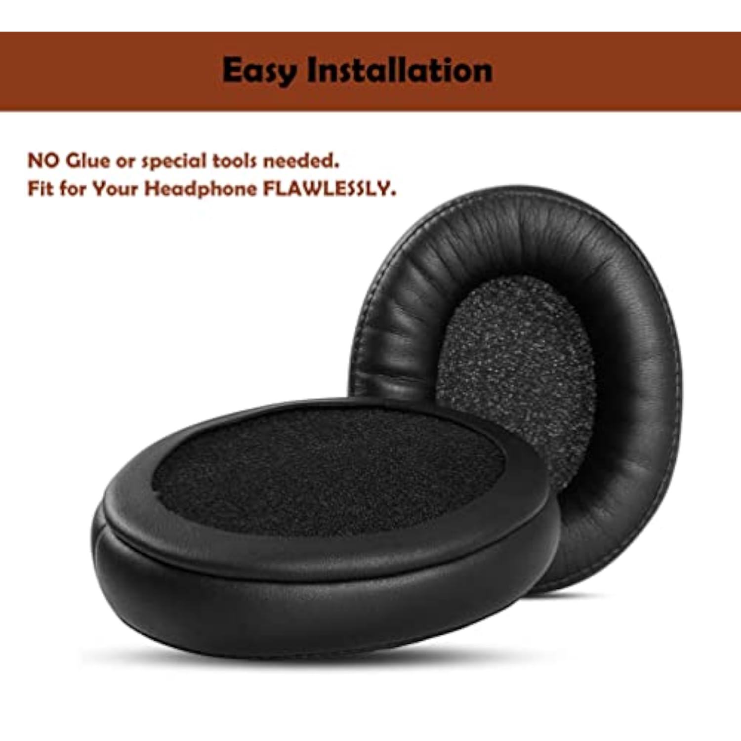 Hdr120 Earpads Ear Cushion Replacement Compatible With Sennheiser Hdr120 Rs120 Hdr110 Rs110 Headphone,Ear Pads With Comfortable Leather And Memory Foam