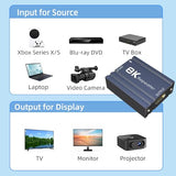 HDMI 2.1 Repeater,8K@60Hz Active Signal Video Booster Amplifier,Extended up to 52ft, Compatible with Laptop/TV/Projector,Includes Power
