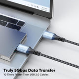 Usb A To Usb A Cable 3Ft 2 Pack, Usb 3.0 5Gbps Data Transfer & 5 V/2.4 Charging Male To Male Double Sided Cord Replacement For Laptop Monitor Pc Tv Kvm Cooler Dvd Player And More
