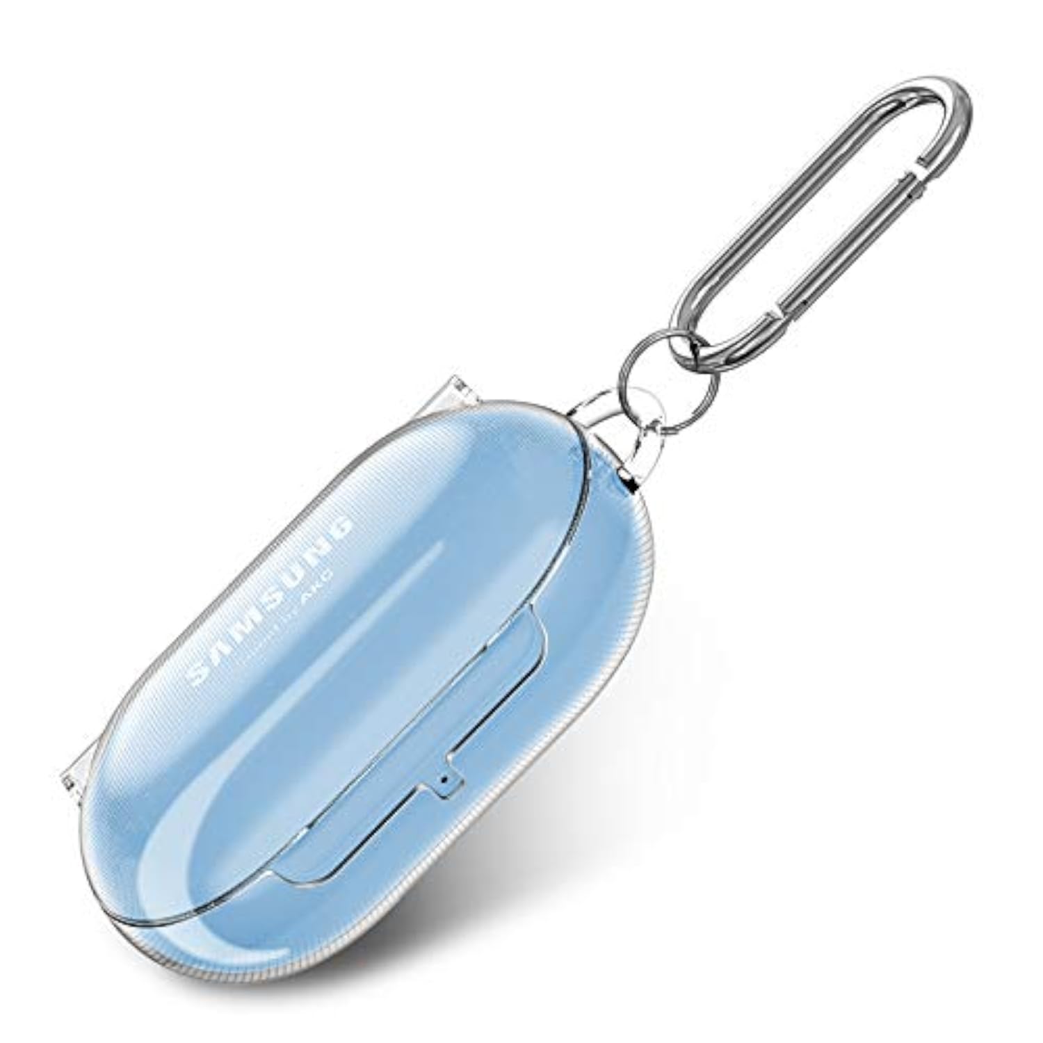 Fintie Clear Case for Samsung Galaxy Buds Plus (2020) and Galaxy Buds (2019) - Protective Hard Polycarbonate Shell with Carabiner