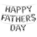 Silver Letter Balloon Balloons Banner Backdrop Foil Balloons for Father's Day Themed Party Happy Father's Day Party Supplies Decorations Party Sets-15 PCS