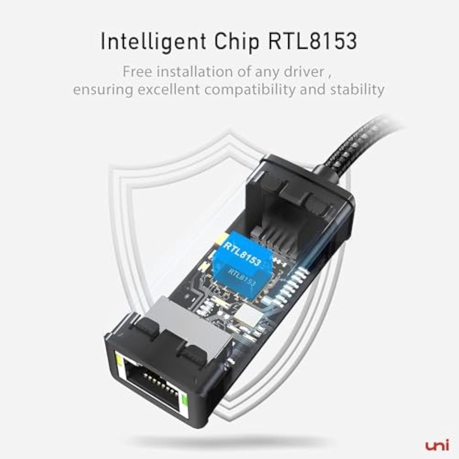 USB to Ethernet Adapter, uni Driver Free USB 3.0 to 100/1000 Gigabit Ethernet