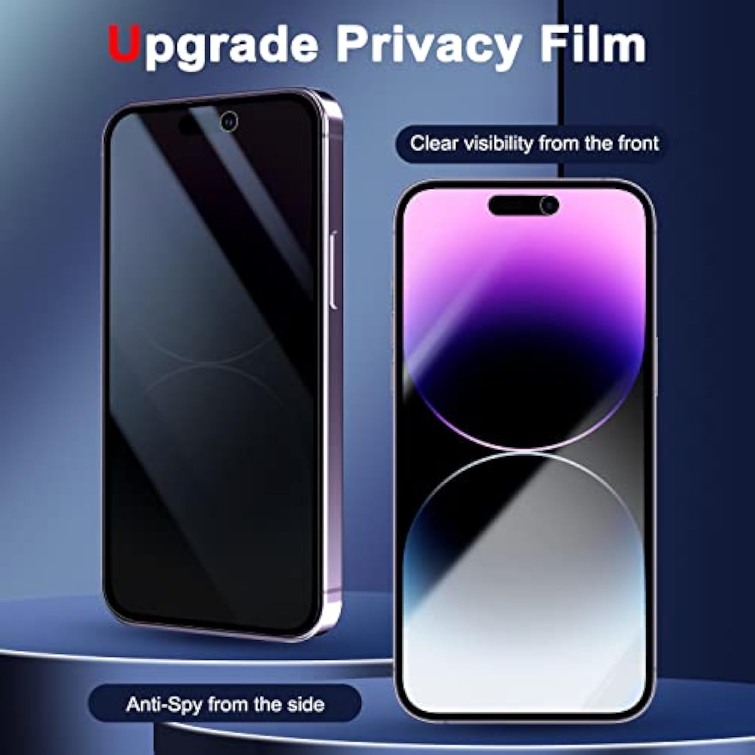 2 Pack Compatible For Iphone 14 Pro Max Privacy Screen Protector + 2 Pack Iphone 14 Pro Max Camera Lens Protector, Anti Spy Tempered Glass Privacy Screen Compatible For Iphone 14 Pro Max (6.7 Inch), Easy Installation