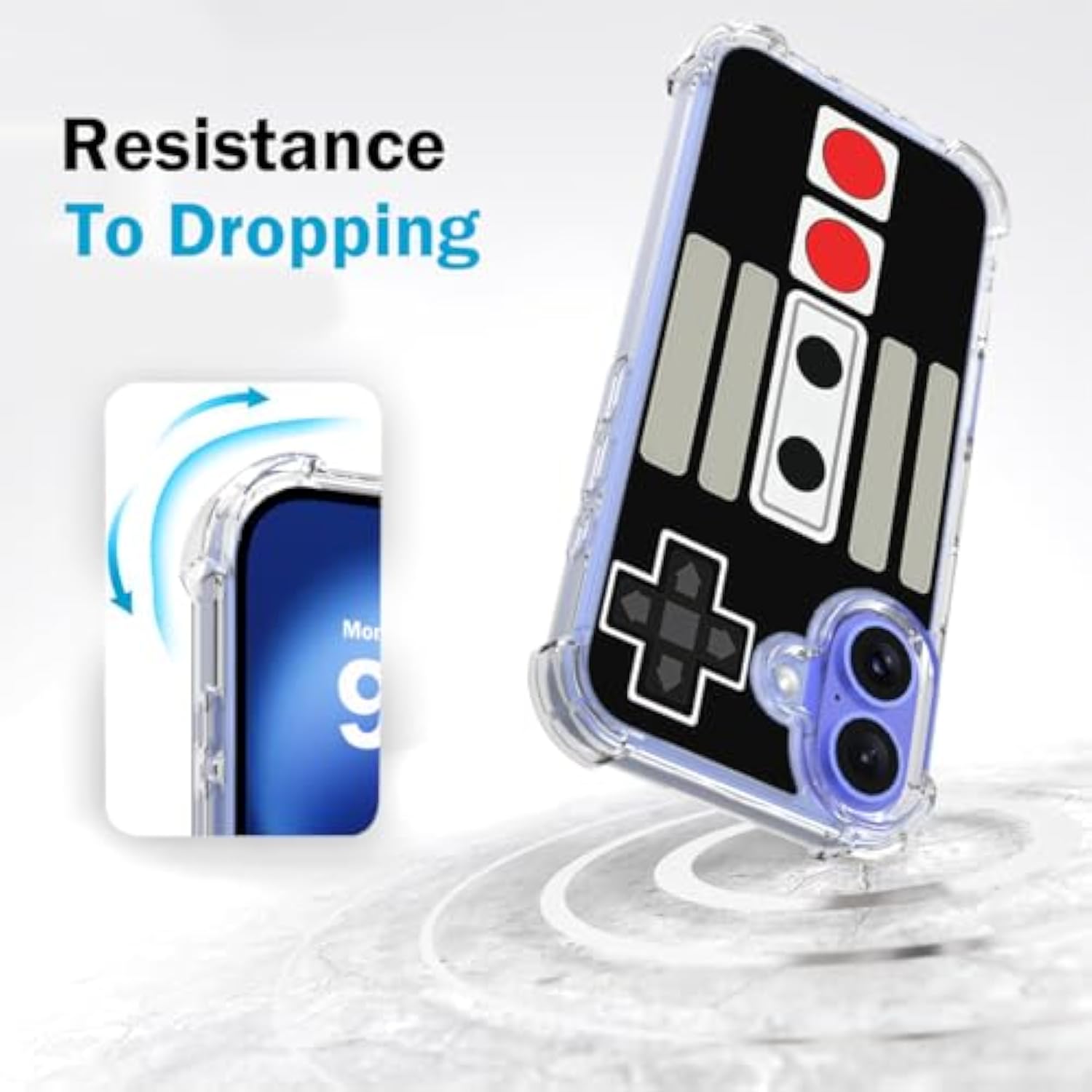 Hard Pc Bumper Shockproof Clear Soft Slim Design Pattern Case For Iphone 16 6.1Inch 2024 Cover - Retro Arcade Game