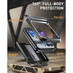 Spartan Case For Motorola Moto Razr 2024,[Kickstand][Hinge Protection][20Ft Mil-Grade Drop Tested], Full-Body Rugged Shockproof Protective Cover With Kickstand, Metallic Gun Metal