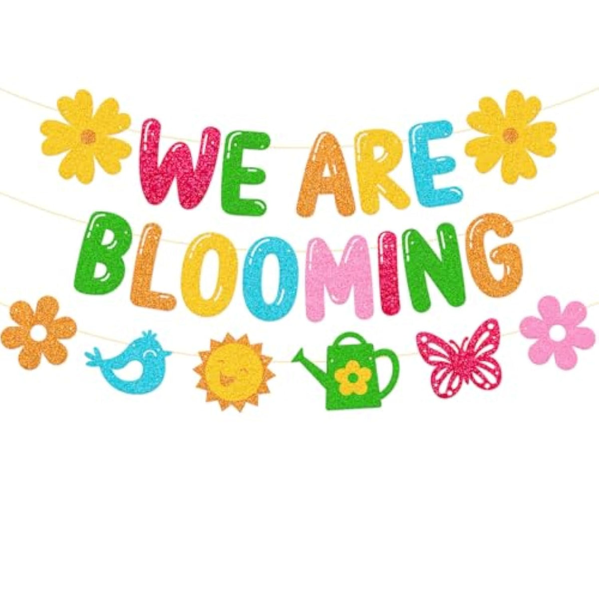 We Are Blooming Banner School Classroom Spring Party Decorations For Student Children Celebrating Spring Party Supplies