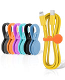 8Pcs Silicone Magnetic Cable Ties & Clips, Cord Organizer [1S] Management Reusable Magnet Cable Organizer, Phone Cord Holder For Organizing, Bookmark Whiteboard Fridge Magnets Etc