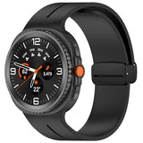 Sport Band Compatible with  Galaxy Watch 8 40mm/44mm/Classic 46mm 2025, Soft Silicone Strap with Magnetic Buckle for Men Women (Black)
