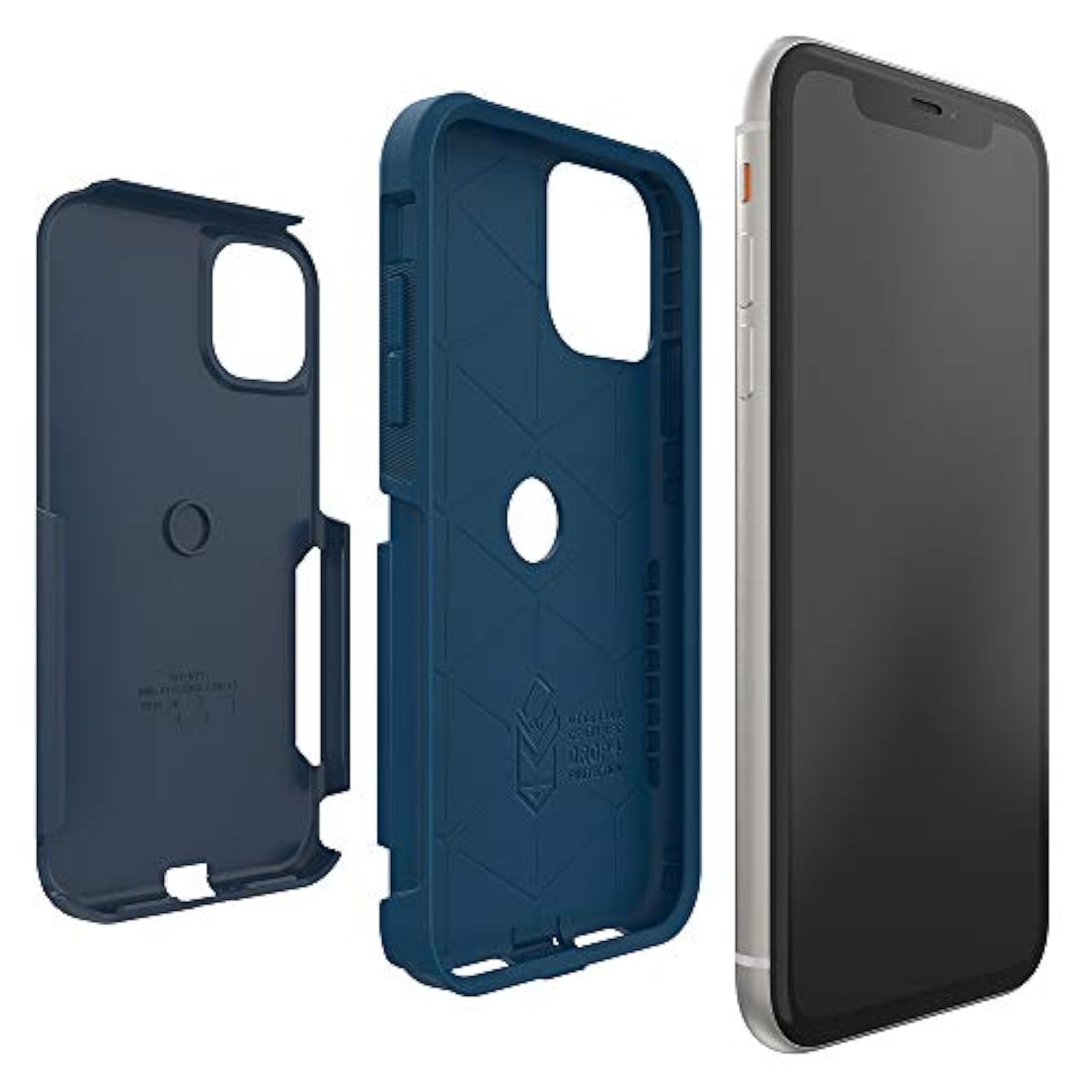 OtterBox iPhone 11 Commuter Series Case - BESPOKE WAY (BLAZER BLUE/STORMY SEAS BLUE), slim & tough, pocket-friendly, with port protection