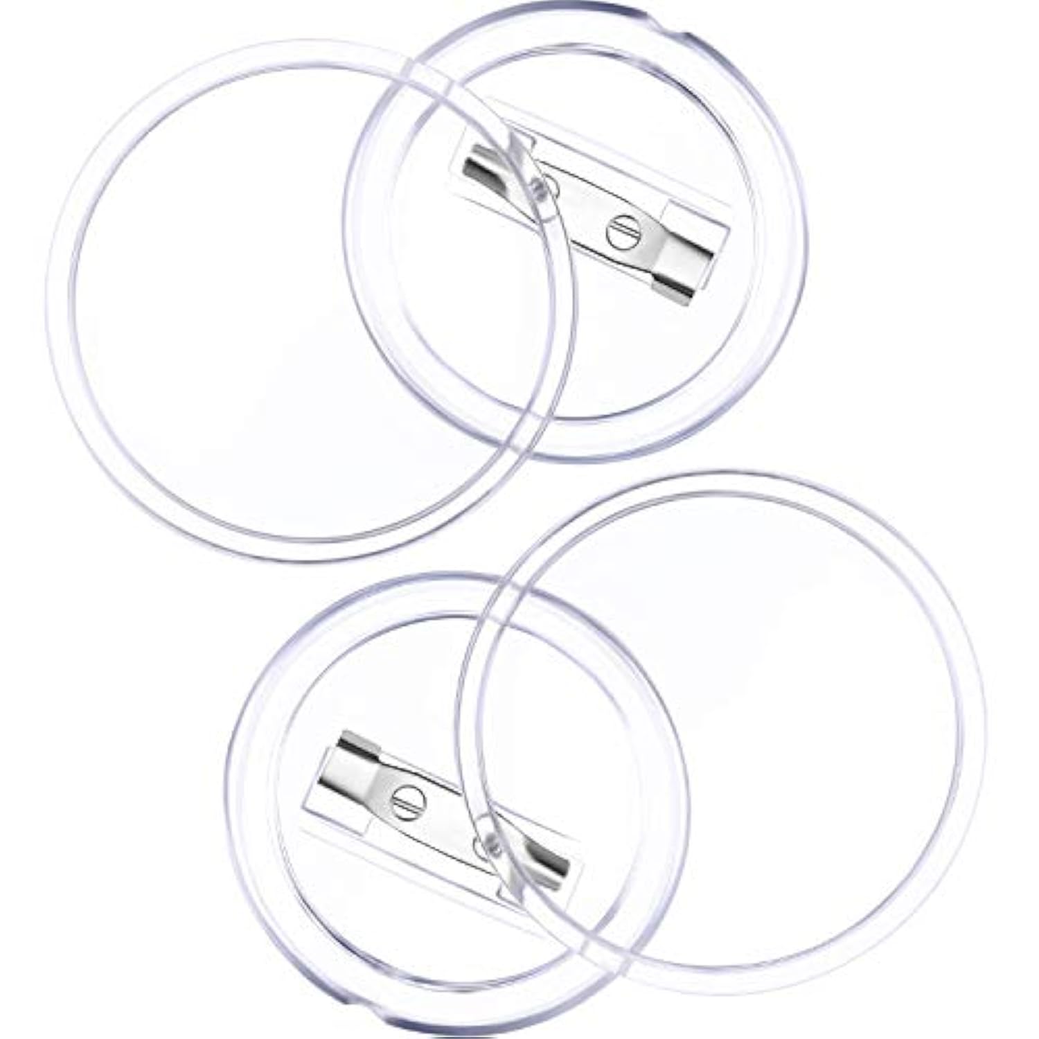 50 Pack Acrylic Button Pin Badge Clear Pin Buttons Badges Kit For Craf