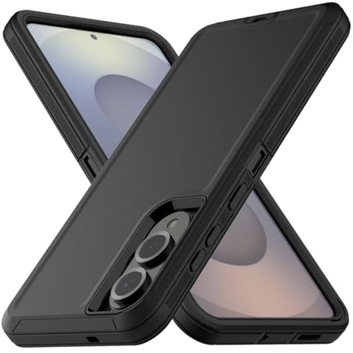 For Galaxy S25 Edge Case,3 Layers Military Grade Full Body Protection,[Without Screen Protector][Dustproof] Shockproof Rugged Non Slip Hard Cover For Samsung Galaxy S25 Edge,Black