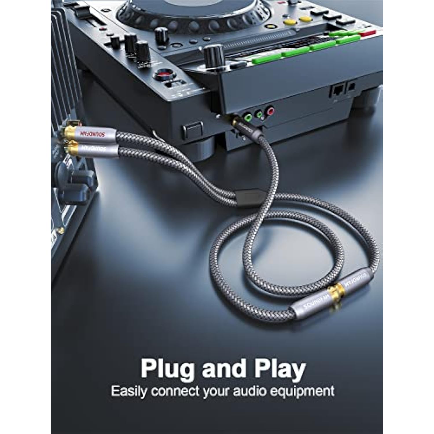 Rca Y Splitter Rca/Phono Splitter Cable 1 Female To 2 Male Gold-Plated Plug Rc