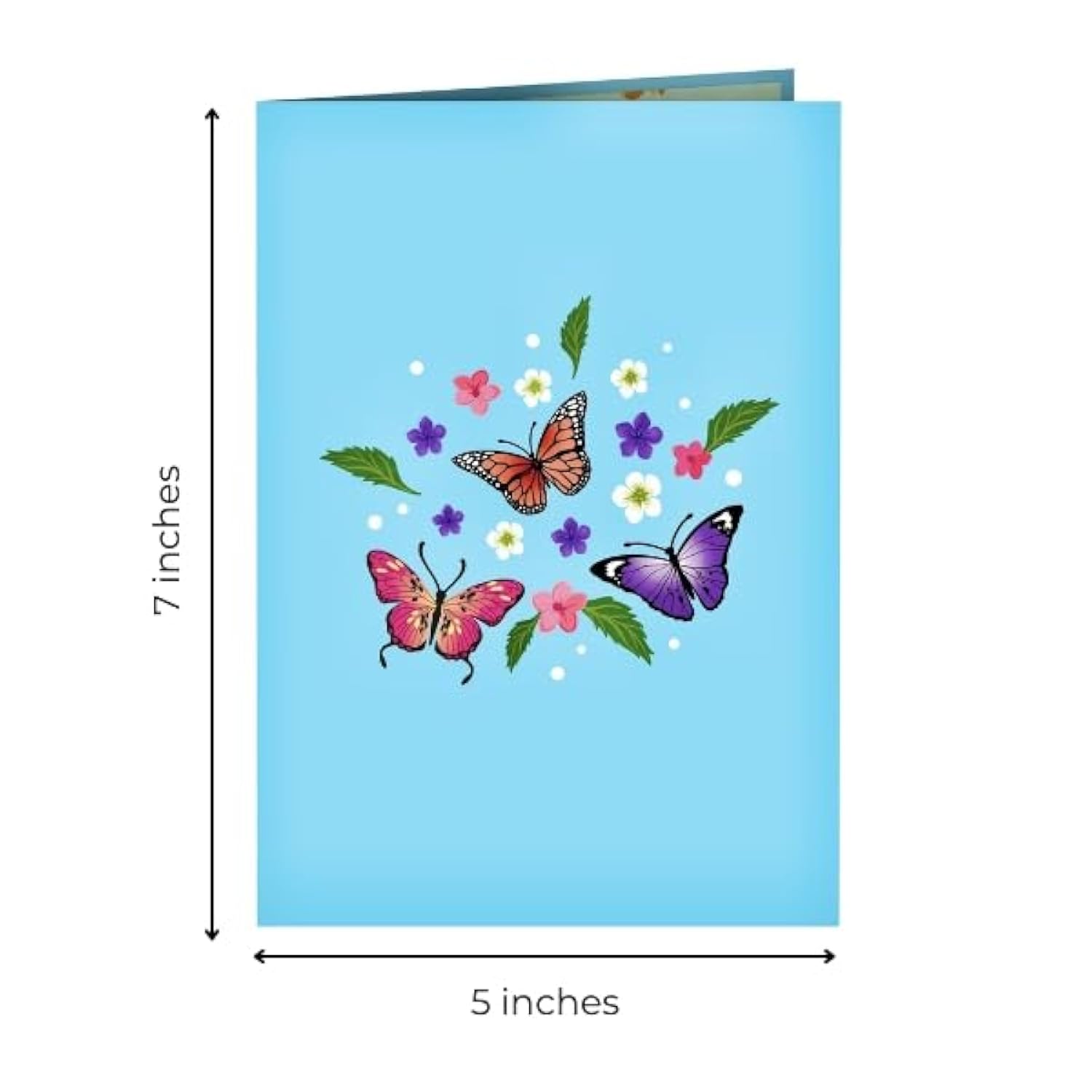 Butterflies In Nature Pop Up Card - 3D Butterfly Card For Wife, Husband, Girlfriend, Mom, Dad, Mother, Father (Birthday Card, Get Well, Thank You, Anniversary)