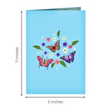Butterflies In Nature Pop Up Card - 3D Butterfly Card For Wife, Husband, Girlfriend, Mom, Dad, Mother, Father (Birthday Card, Get Well, Thank You, Anniversary)