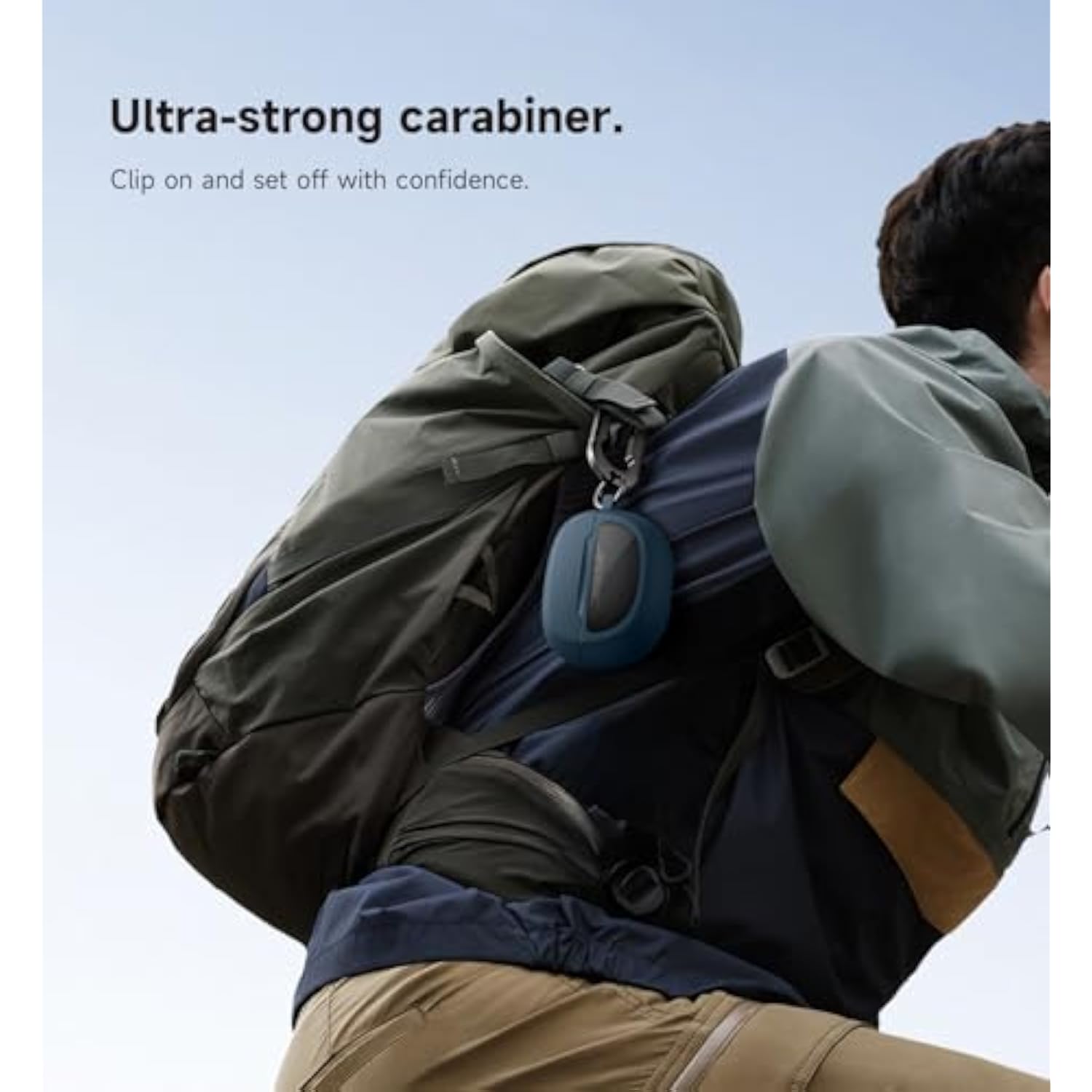 Navy Shockproof Protective Case Cover for Bose Ultra Open Earbuds 2024 with Carabiner