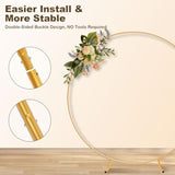 7.2Ft (2.2M) Golden Metal Round Balloon Arch Stand Wedding/Birthday Photo Backdrop