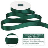 Hunter Green Ribbon Green Satin Ribbon 1 Inch X 50 Yards Double Face S