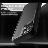 JETech Case for iPhone 14 6.1-Inch, Heavy Duty Dual-Layer Rugged Protection, Shockproof Protective Tough Phone Cover with Matte Back (Black)