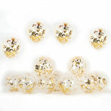 Gold Confetti Balloons, 50 Pack, 12 Inch, Clear Balloons With Gold Confetti Inside, For Wedding, Baby Shower, Engagement Party Decoration