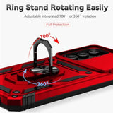 Red Military-Grade Samsung Galaxy A16 5G Case with Screen Protector Kickstand
