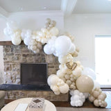 Beige Balloons, 60 Pcs 12 Inch Cream Nude Sand White Clear Latex Birthday Balloons For Birthday Baby Shower Wedding Party Decorations