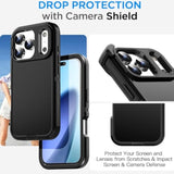 For Iphone 17 Pro Case+Belt-Clip Holster 6.3",Heavy Duty Drop Protection Full Body Rugged Shockproof/Drop Proof/Dustproof Military Grade Tough Durable Cover For Iphone 17 Pro 2025_27