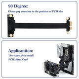 2 Pieces Pci E Pci Extension Cable Pcie Riser 1X Express 36Pin With Gold Plated Connector, 90 Degree, 20 Cm