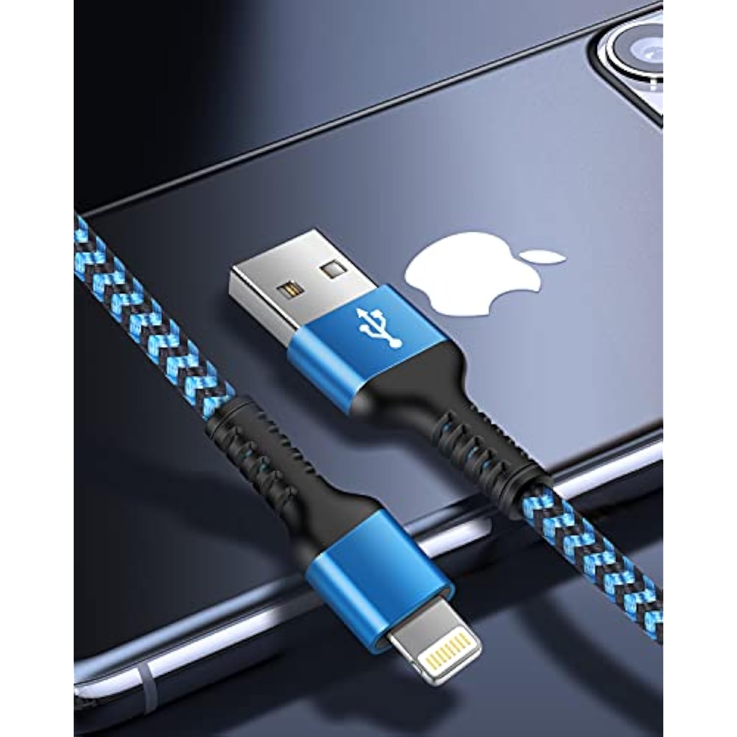 Rapid Charging Iphone Cable, Apple Mfi Certified Extension Charging Usb Wire, Long Braided Data Sync Transfer Power Line For Iphone 14 13 12 11 Pro Max/10/Xs/Xr/Se, Usb To Lightning Cord 10Ft | 2Pcs
