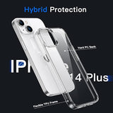 JETech Case for iPhone 14 Plus 6.7-Inch, Non-Yellowing Shockproof Phone Bumper Cover, Anti-Scratch Clear Back (Clear)