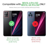 For Revvl 6 Pro 5G / Revvl 6X Pro 5G Case, With Screen Protector, Military Grade Drop Proof Dual Layer Heavy Duty Rugged Protective Phone Shell (Black)