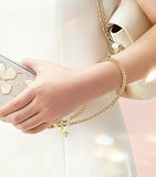 Metal Phone Lanyard with Gold Chain Detachable Phone Chain Wristlet with 2 Tether Tabs Universal iPhone Wrist Strap Premium Metal