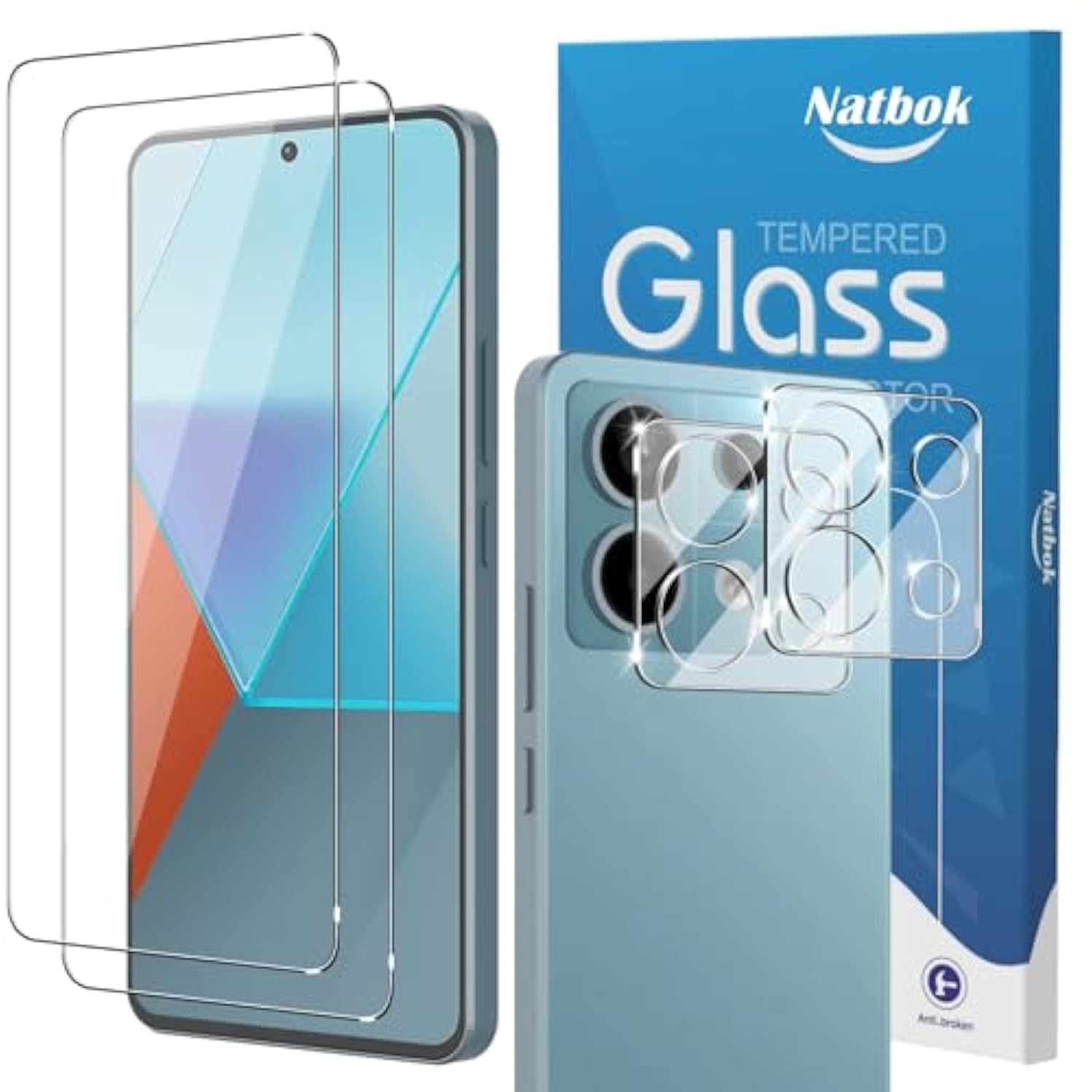 2+2 Pack For Xiaomi Redmi Note 13 Pro 5G/Poco X6 Screen Protector With Camera Lens Protector,Full Coverage 9H Tempered Glass Film,Hd Clear Scratch Resistant,Bubble-Free