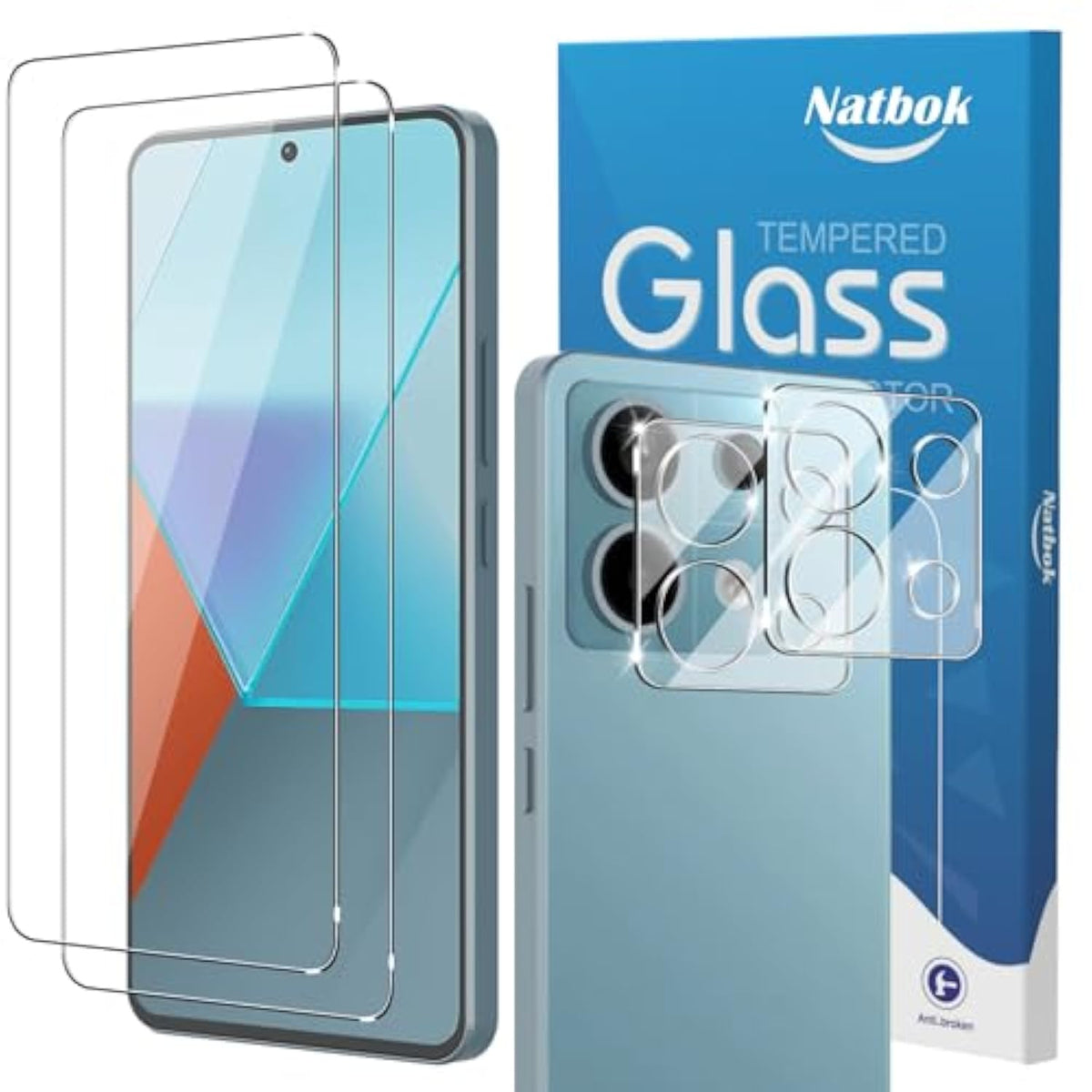 2+2 Pack For Xiaomi Redmi Note 13 Pro 5G/Poco X6 Screen Protector With Camera Lens Protector,Full Coverage 9H Tempered Glass Film,Hd Clear Scratch Resistant,Bubble-Free