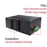 Network Switch 12Port Industrial Gigabit Ethernet With 8 Port Poe 4 Port Sfp 240W Din Rail Mounted Ip40 For Outdoor Use
