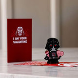 Valentines Day Card For Her, Him - 3D Star Wars Greeting Pop-Up Cards - Darth Vader I Am Your Valentine - 5" X 7" - Blank Notecard & Envelope Included